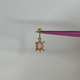 Pink Turtle Belly Bar - ILLUSIVE JEWELS