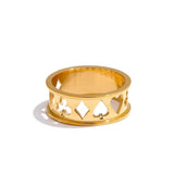 Poker Gold Ring - ILLUSIVE JEWELS
