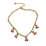 Red Cherry Charm Necklace - ILLUSIVE JEWELS