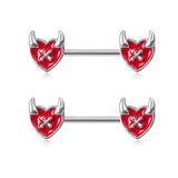 Red Devil Nipple Bars - ILLUSIVE JEWELS