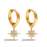 Shooting Star Gold Huggie Earrings - ILLUSIVE JEWELS
