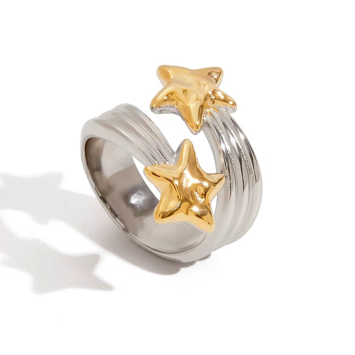 Shooting Star Mixed Metal Ring - ILLUSIVE JEWELS