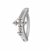 Silver Cross Belly Ring - ILLUSIVE JEWELS