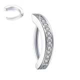 Silver CZ Titanium Belly Clicker - ILLUSIVE JEWELS