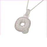 Silver Icy Bubble Letter Initial Necklace - ILLUSIVE JEWELS