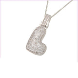 Silver Icy Bubble Letter Initial Necklace - ILLUSIVE JEWELS