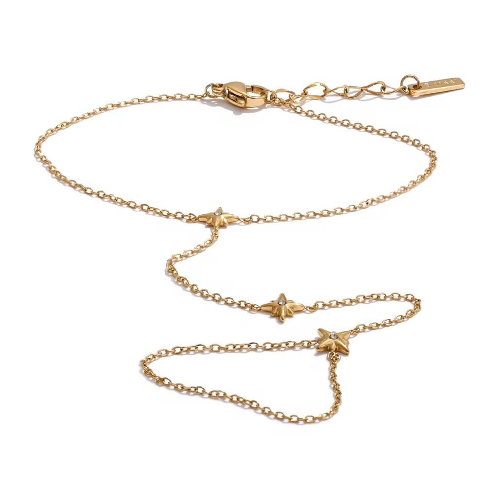 Starlight Gold Hand Chain - ILLUSIVE JEWELS