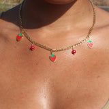 Strawberry Charm Necklace - ILLUSIVE JEWELS