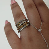 Zola Mixed Metal Stack It Ring - ILLUSIVE JEWELS