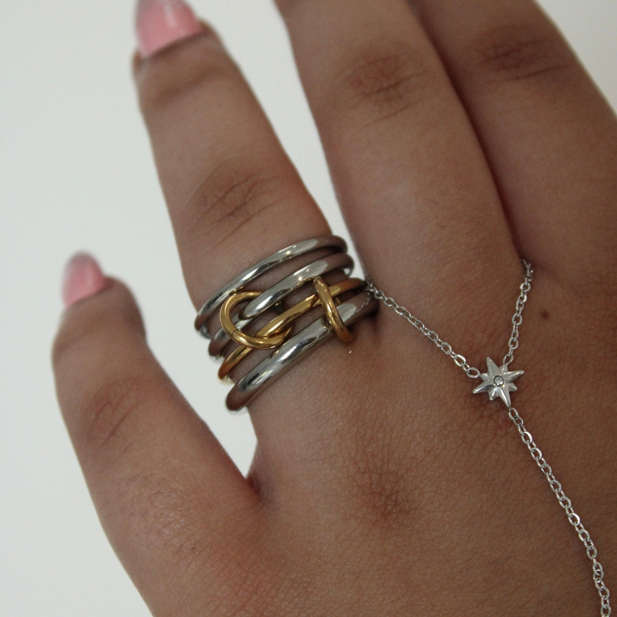 Zola Mixed Metal Stack It Ring - ILLUSIVE JEWELS