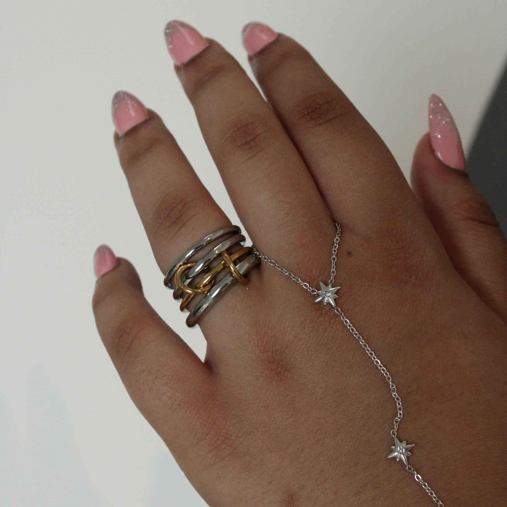 Zola Mixed Metal Stack It Ring - ILLUSIVE JEWELS